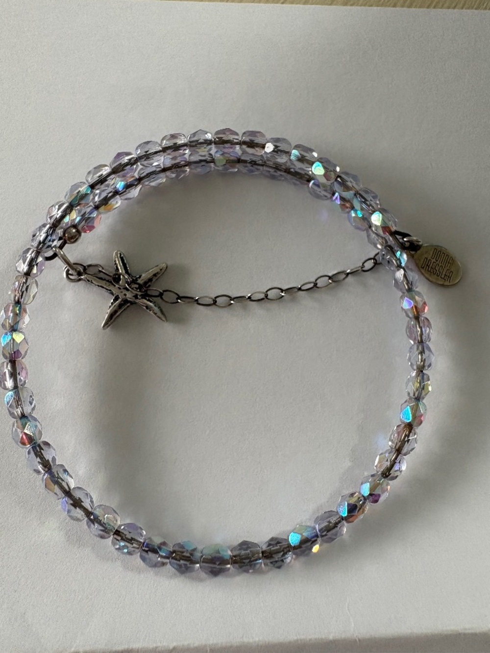 Donna Dressler Sterling and Crystal Bracelet.